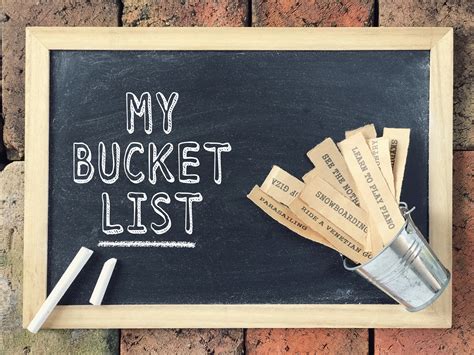 How do you use bucket list in a sentence?