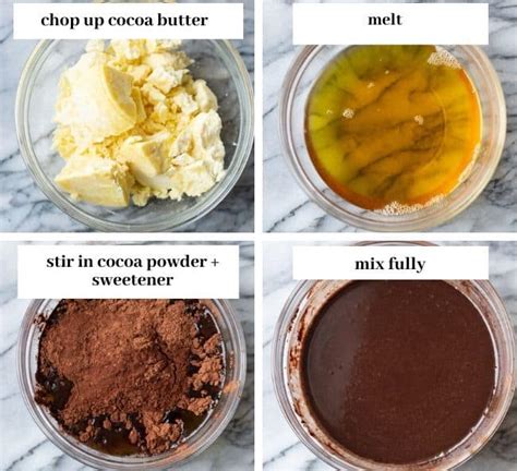 How do you use cocoa powder to make melted chocolate?