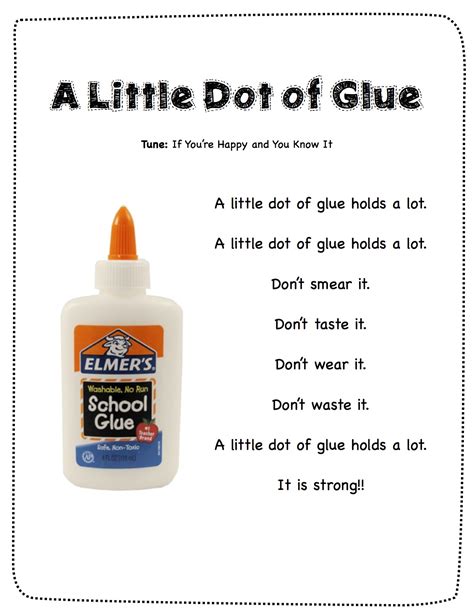 How do you use glue for preschoolers?