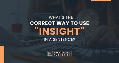 How do you use insight in a sentence?