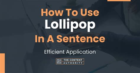 How do you use lollipop in a sentence?