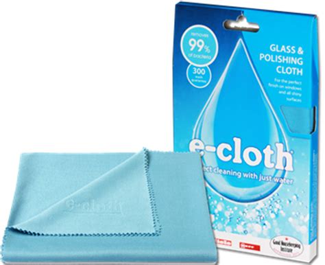 How do you use the e cloth for glass?