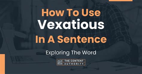 How do you use vexation in a sentence?