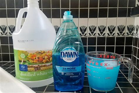 How do you use vinegar and dish soap?