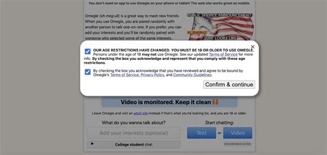 How do you verify your age on Omegle?
