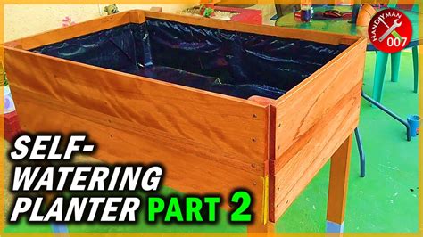 How do you waterproof the inside of a wooden planter?