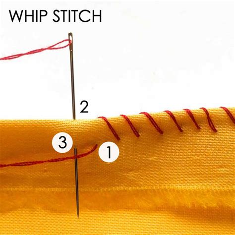 How do you whip stitch edges?