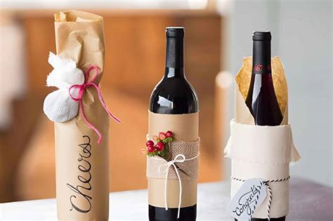 How do you wrap wine?