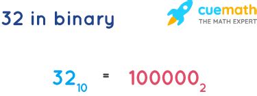 How do you write 32 in binary?