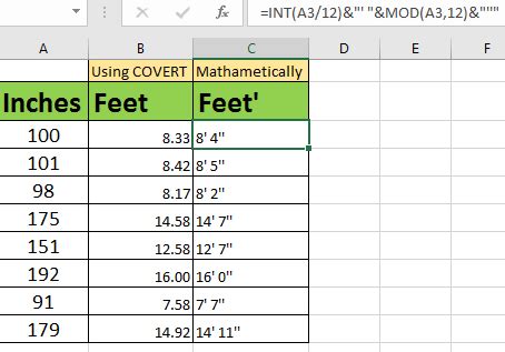 How do you write 7 feet?