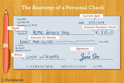 How do you write a check number?