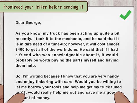 How do you write a favor request letter?