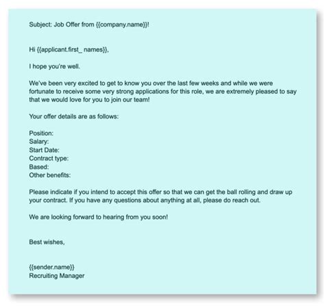 How do you write a formal email to a recruiter?