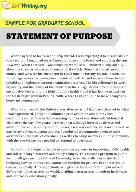 How do you write a statement of purpose for financial aid?