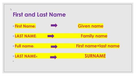 How do you write last first and middle name?