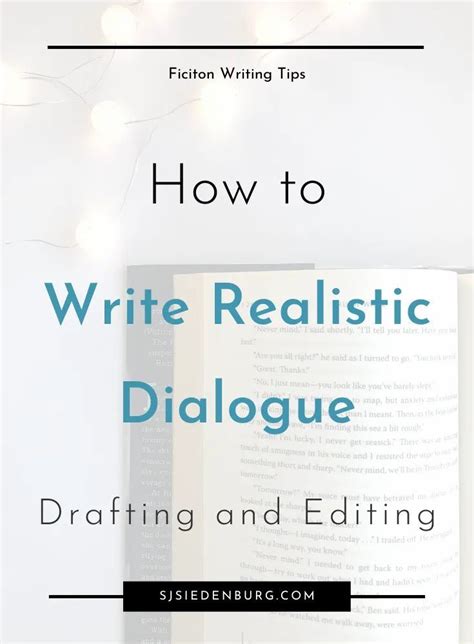 How do you write realistic dialogue?