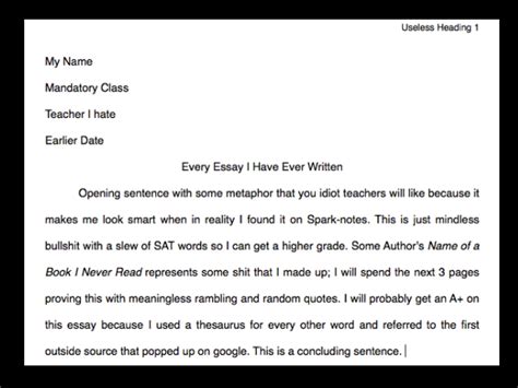 How do you write your name in an essay?
