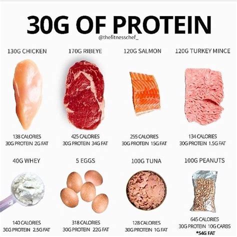 How does 30g of protein look like?