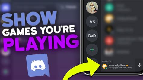 How does Discord show game activity?