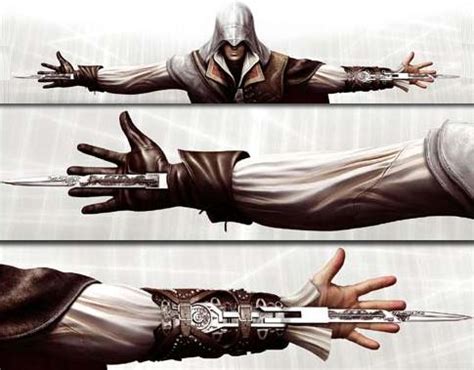 How does Ezio's hidden blade work?