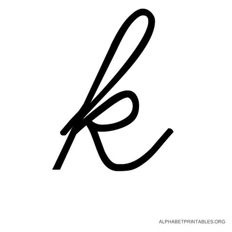 How does K look in cursive?