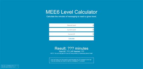How does MEE6 calculate levels?