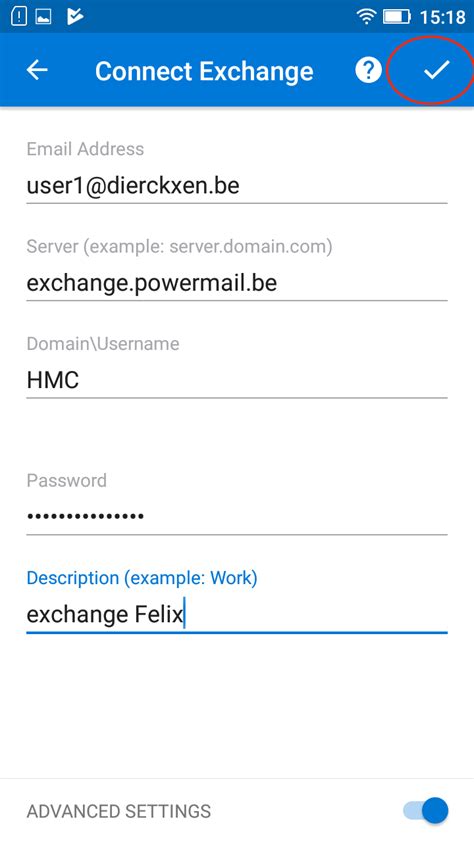 How does Outlook app connect to Exchange?