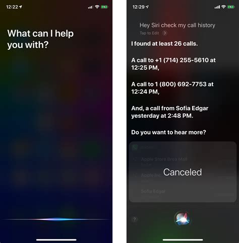 How does Siri answer a call?