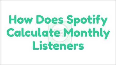 How does Spotify calculate number of listens?