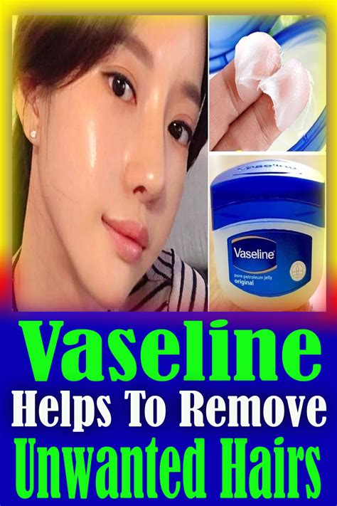 How does Vaseline remove facial hair?