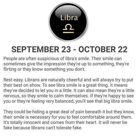 How does a Libra smile?