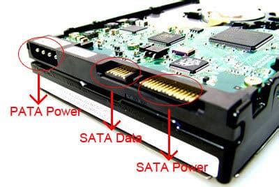 How does a SATA hard drive get power?