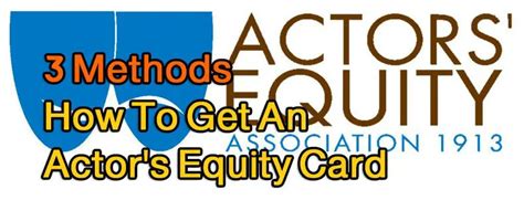 How does an actor get an Equity card?