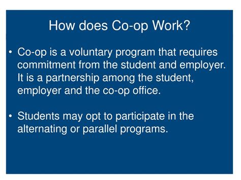 How does co-op work?