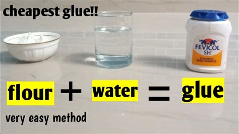How does glue react with water?