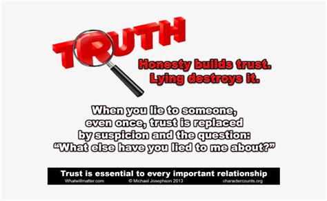 How does lying destroy trust?