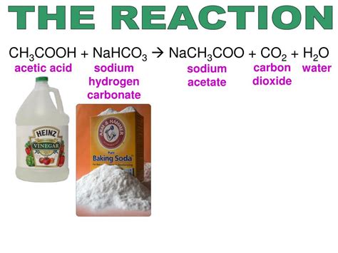 How does milk react with vinegar?