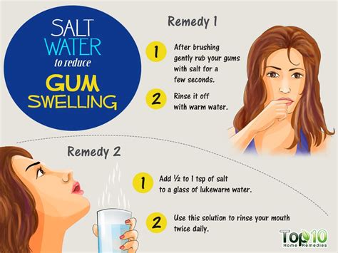 How does salt help gum infection?