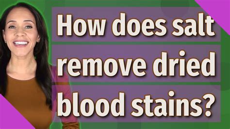 How does salt remove stains?