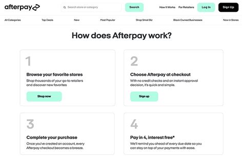 How does the first purchase of Afterpay work?