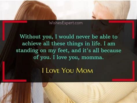 How does your mom support you?
