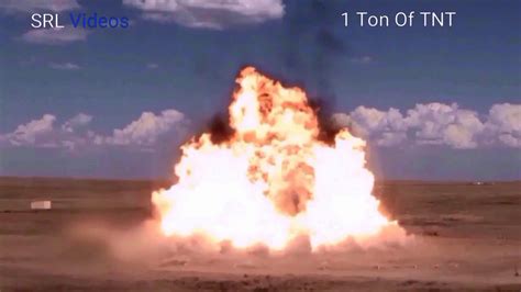 How explosive is 1 ton of TNT?