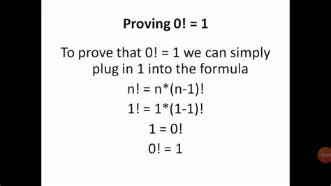 How factorial of 0 is 1?