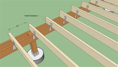 How far apart should pool deck framing be?