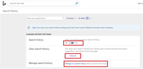 How far back does search history go?