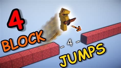 How hard is a 4 block jump in Minecraft?