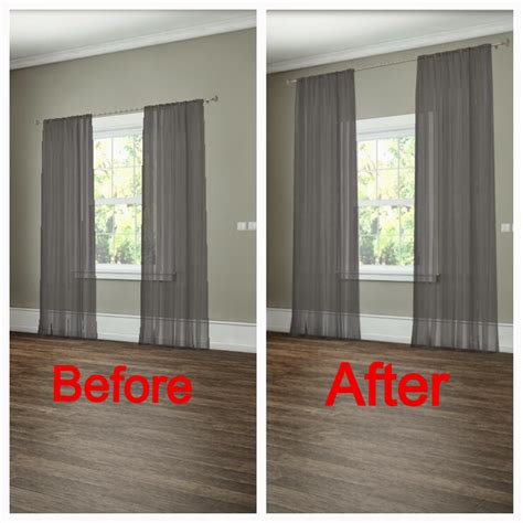 How high off floor should curtains be?