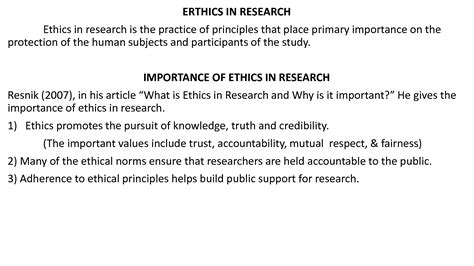 How important is ethics in research writing?