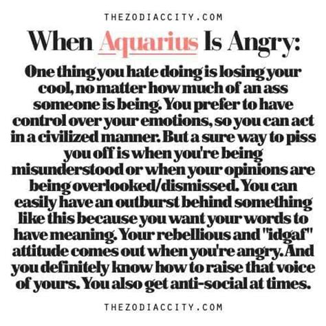 How is Aquarius angry?