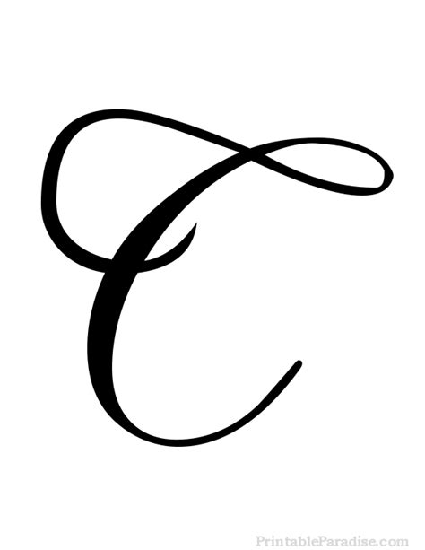 How is C in cursive?